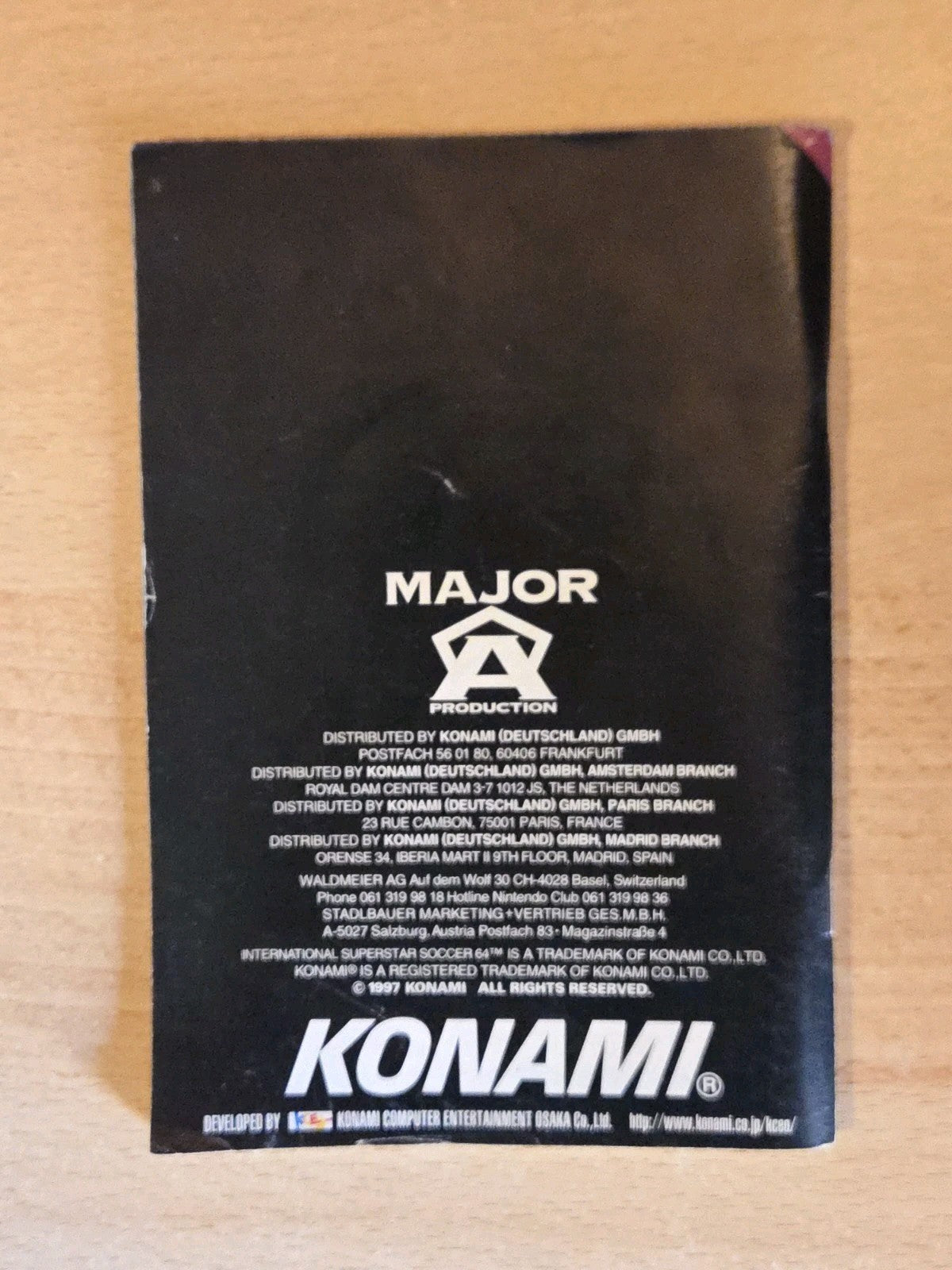 N64 Nintendo 64 International Superstar Soccer 64 Spielanleitung EUR