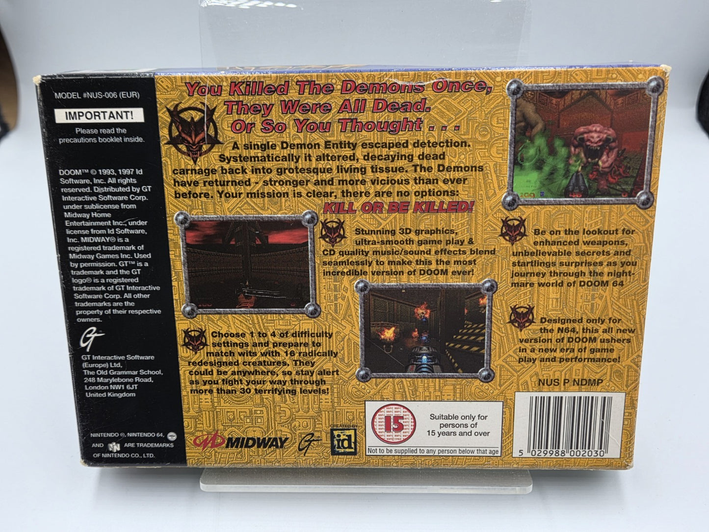 N64 Nintendo 64 Doom 64 mit OVP und Anleitung UKV