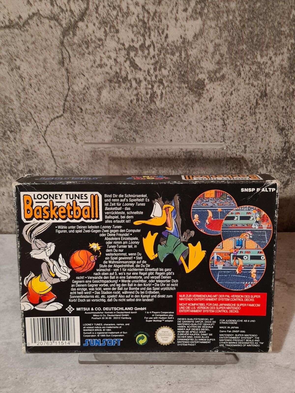 SNES Super Nintendo Looney Tunes Basketball mit OVP und Anleitung NOE - T-Retro-Games