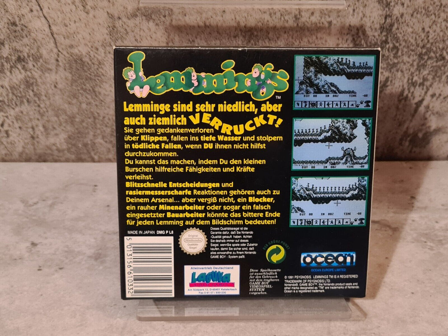 Nintendo Game Boy Classic Lemmings mit OVP und Anleitung NOE - T-Retro-Games