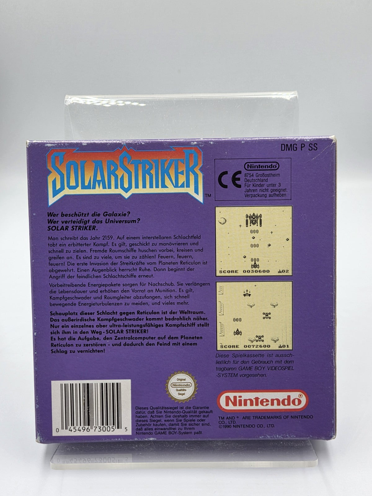 Nintendo Game Boy Classic Spiel SolarStriker mit OVP und Anleitung NOE