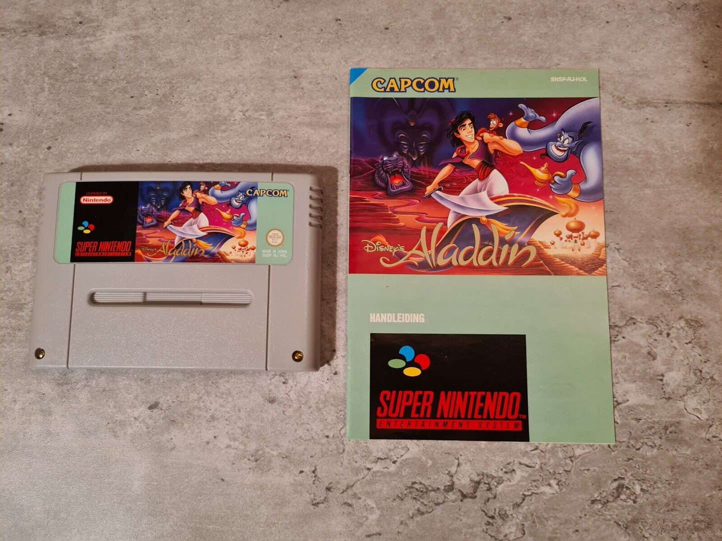 SNES Super Nintendo Disney's Aladdin mit OVP und Anleitung HOL - T-Retro-Games