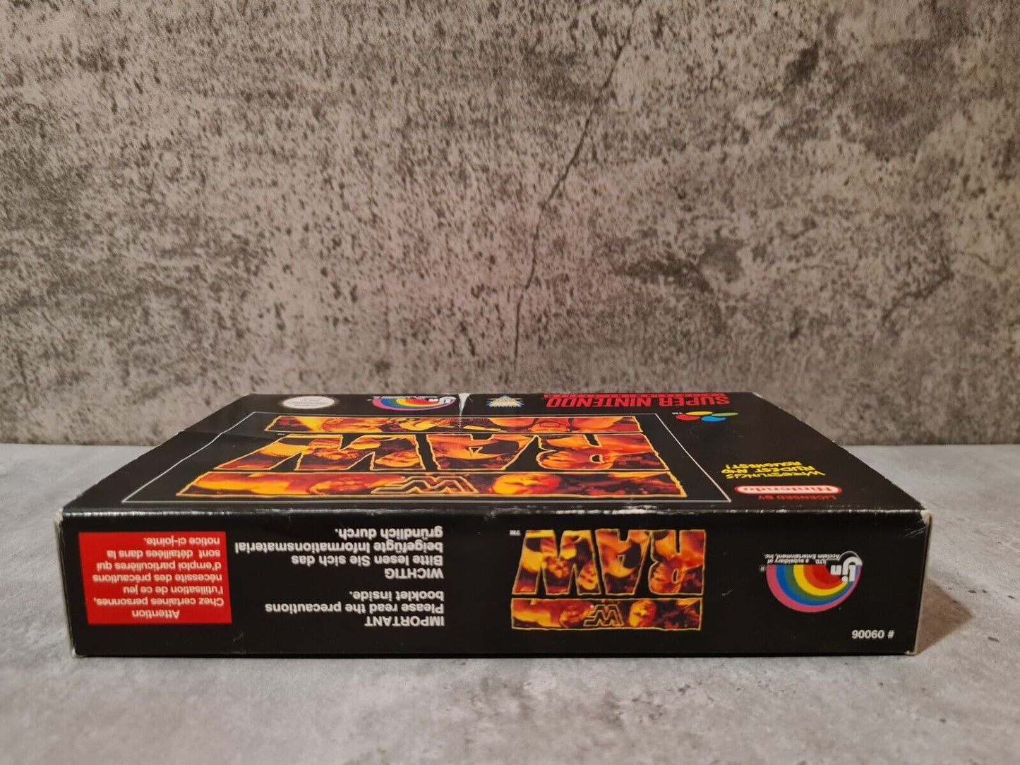 SNES Super Nintendo WWF Raw mit OVP und Anleitung EUR - T-Retro-Games