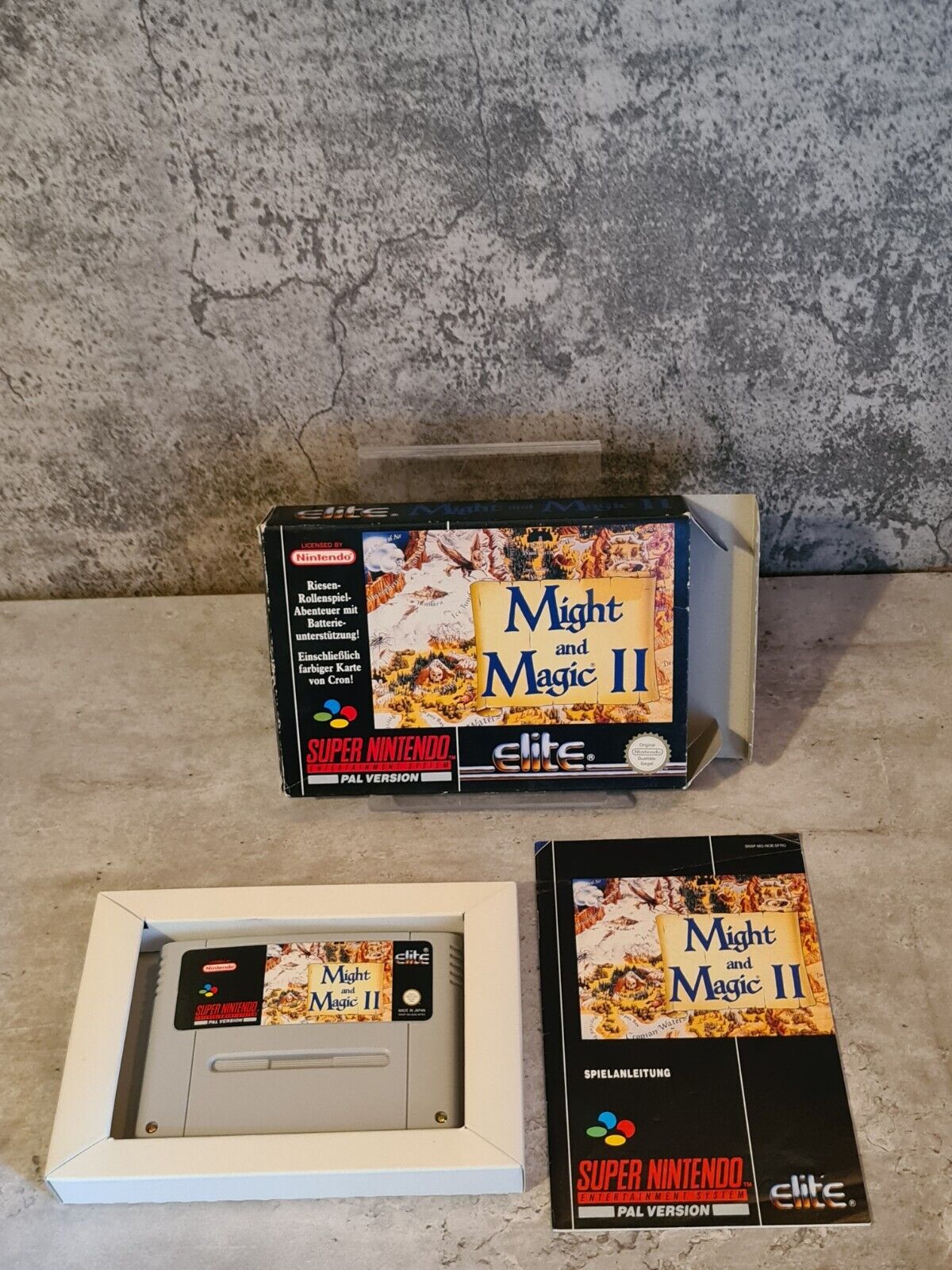 SNES Super Nintendo Might and Magic II mit OVP und Anleitung NOE/SFRG - T-Retro-Games