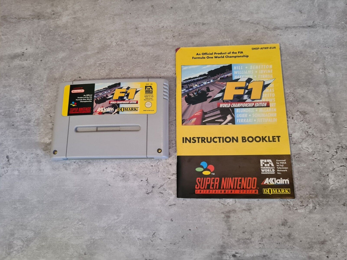 SNES Super Nintendo F1 World Championship Edition mit OVP und Anleitung EUR - T-Retro-Games