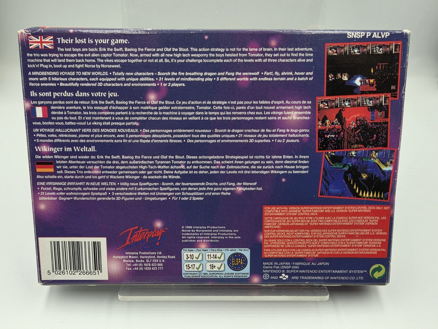 SNES Super Nintendo The Lost Vikings II mit OVP und Anleitung EUR