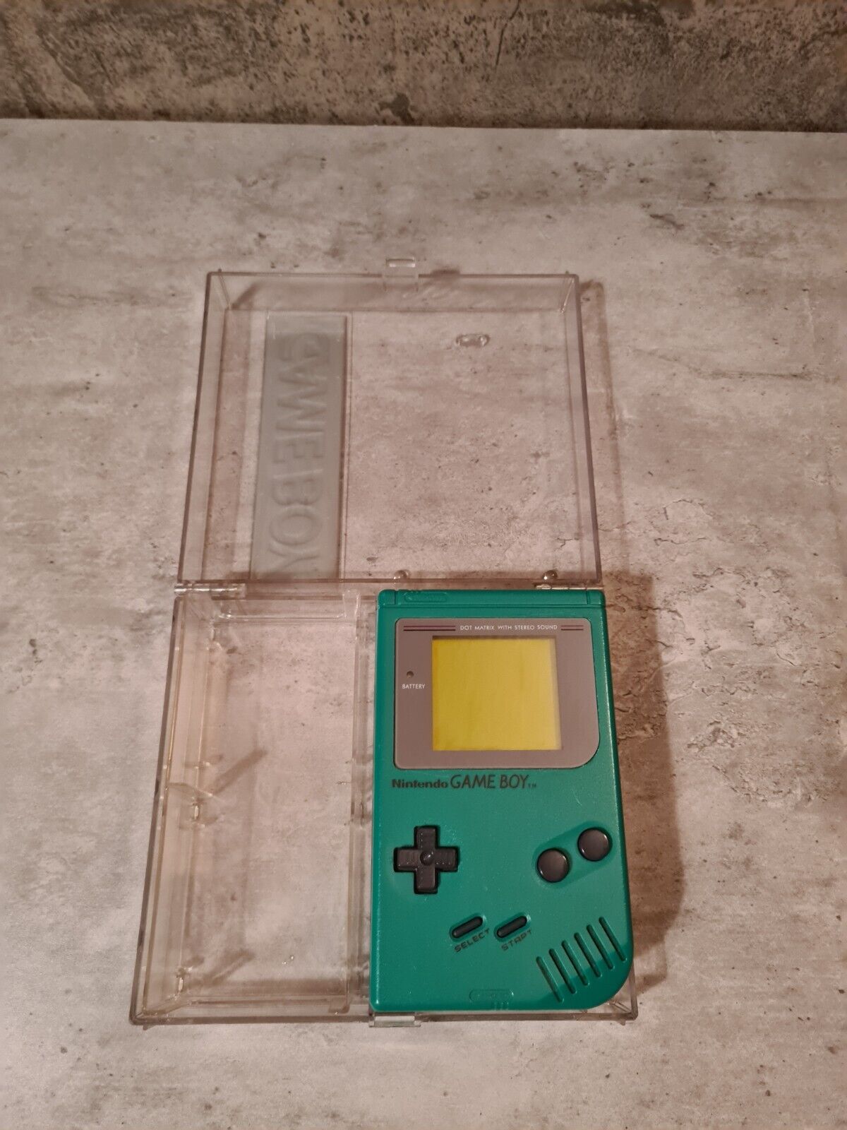Nintendo Game Boy Classic Grün Green Konsole Console mit Case Play it Loud - T-Retro-Games