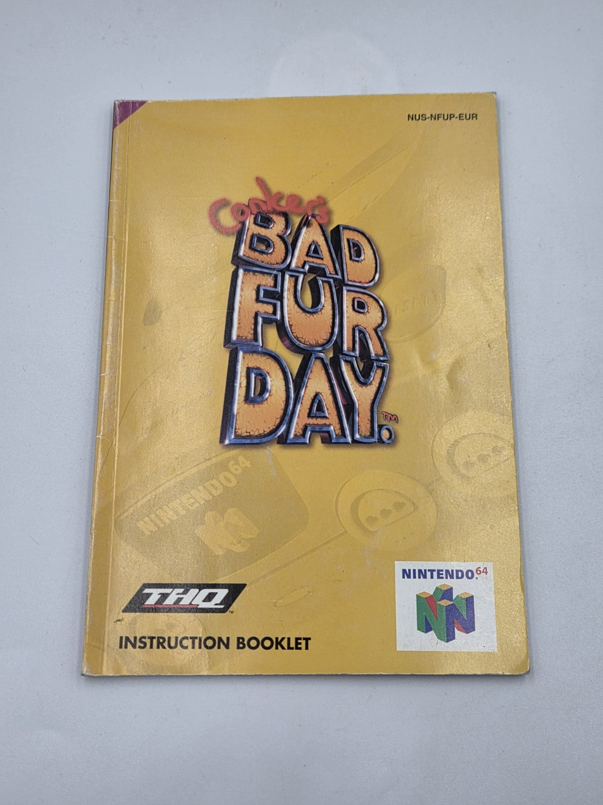 N64 Nintendo 64 Conker's Bad Fur Day Instruction Booklet EUR