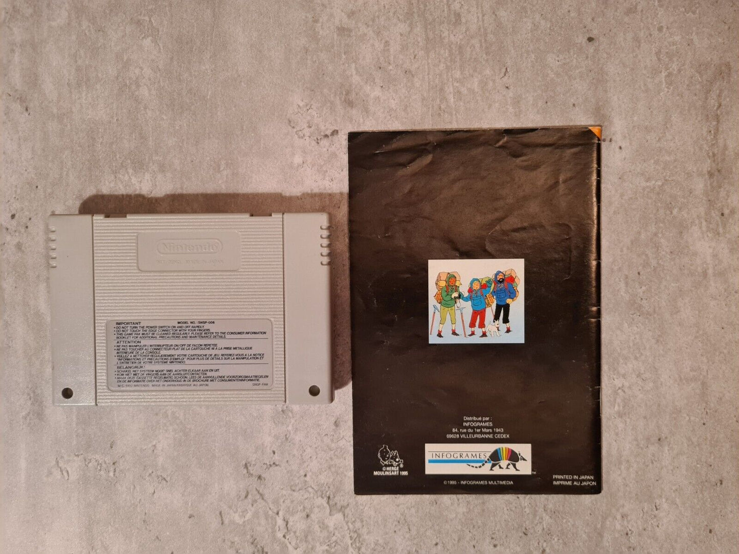 SNES Super Nintendo TinTin au Tibet mit OVP und Anleitung FAH - T-Retro-Games