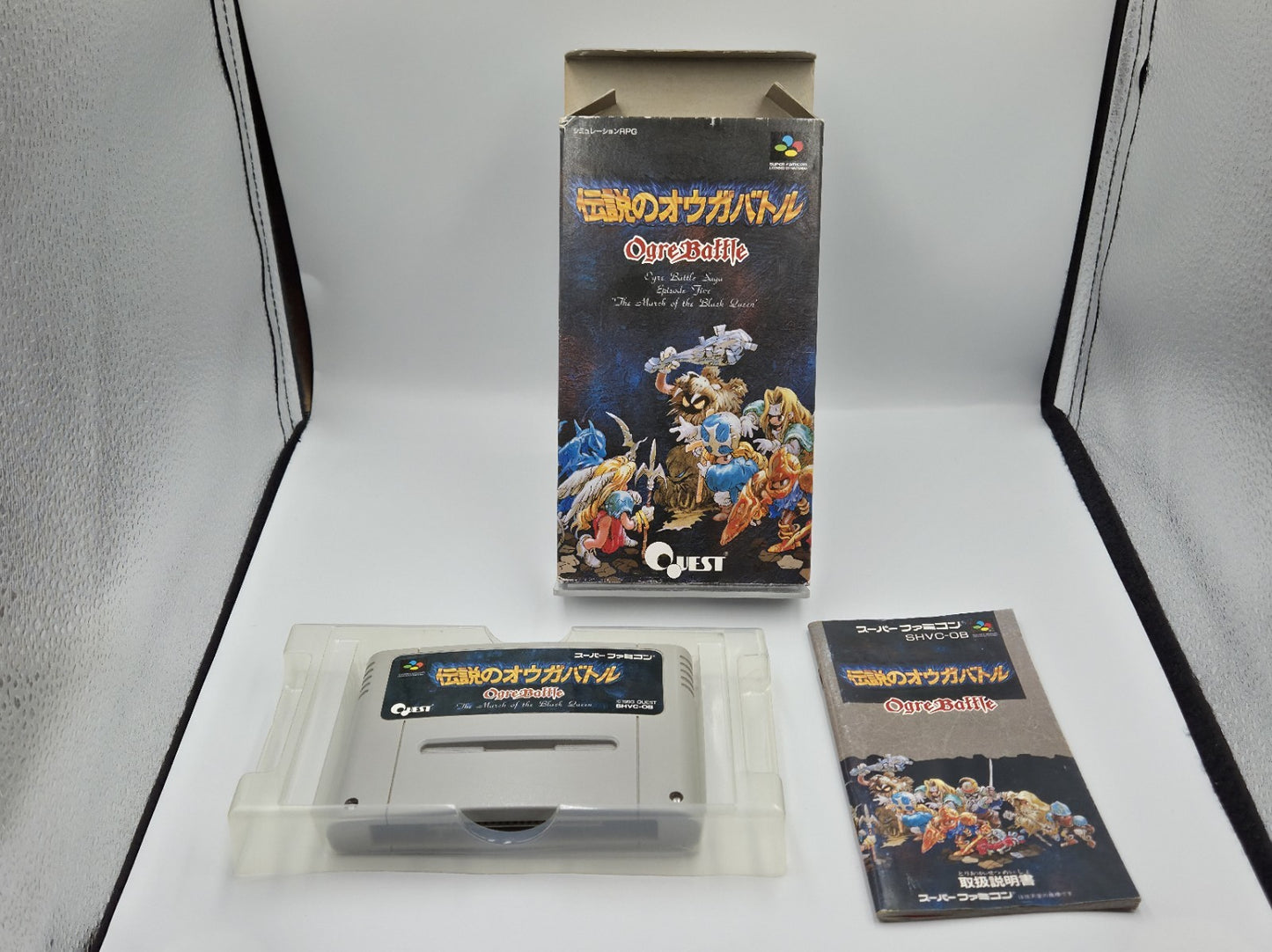 SFC Super Famicom Ogre Battle mit OVP und Anleitung Japan