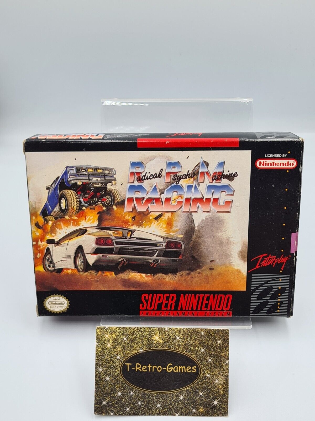 SNES Super Nintendo Radical Psycho Machine Racing mit OVP und Anleitung NTSC-USA - T-Retro-Games
