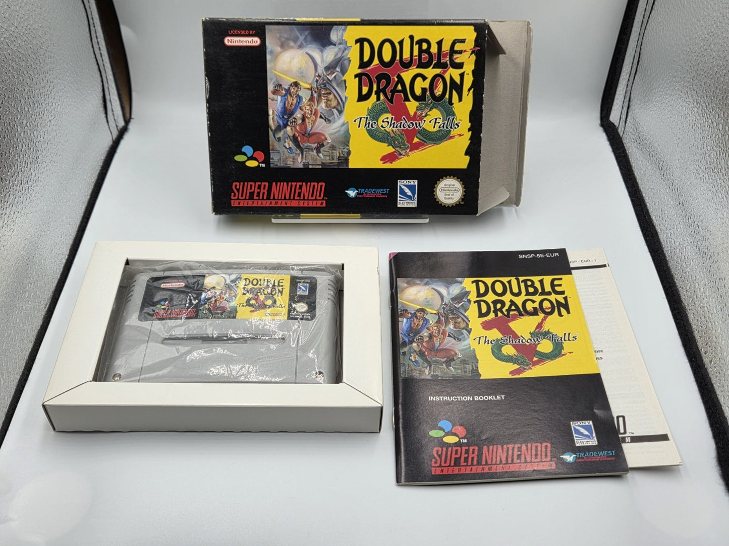 SNES Super Nintendo Double Dragon V The Shadow Falls mit OVP und Anleitung EUR