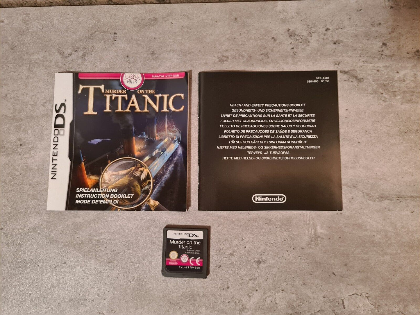 Nintendo DS Murder on The Titanic mit OVP und Anleitung FAH - T-Retro-Games
