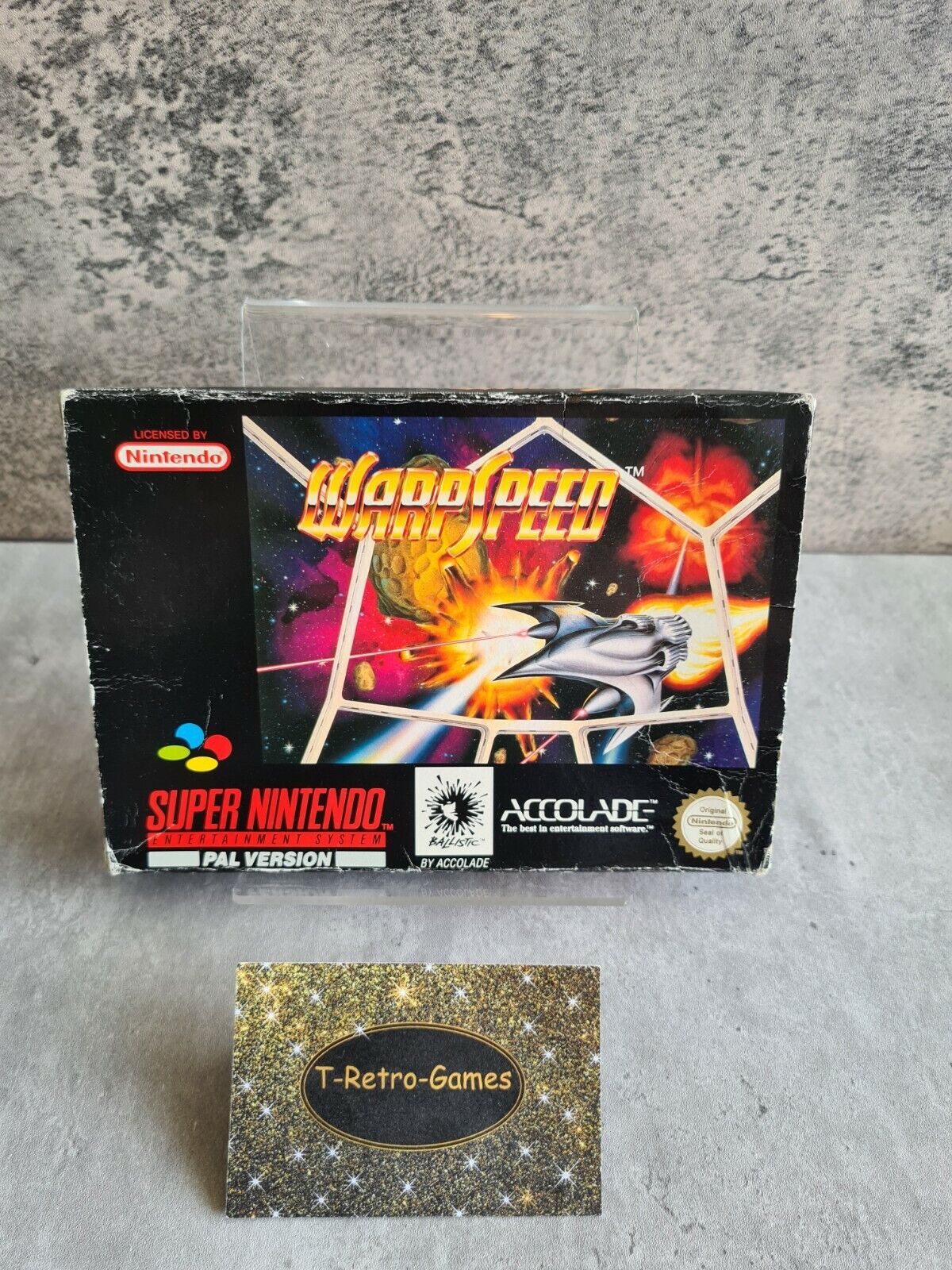 SNES Super Nintendo Warpspeed mit OVP und Anleitung UKV - T-Retro-Games