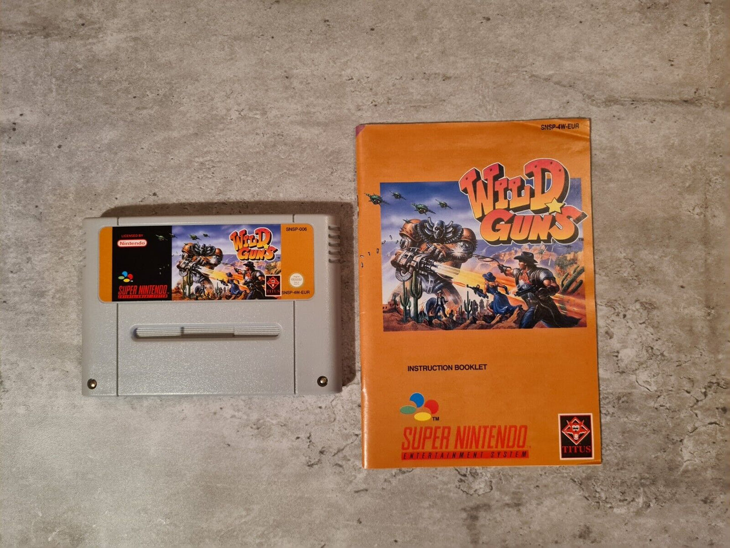 SNES Super Nintendo Wild Guns mit OVP und Anleitung EUR