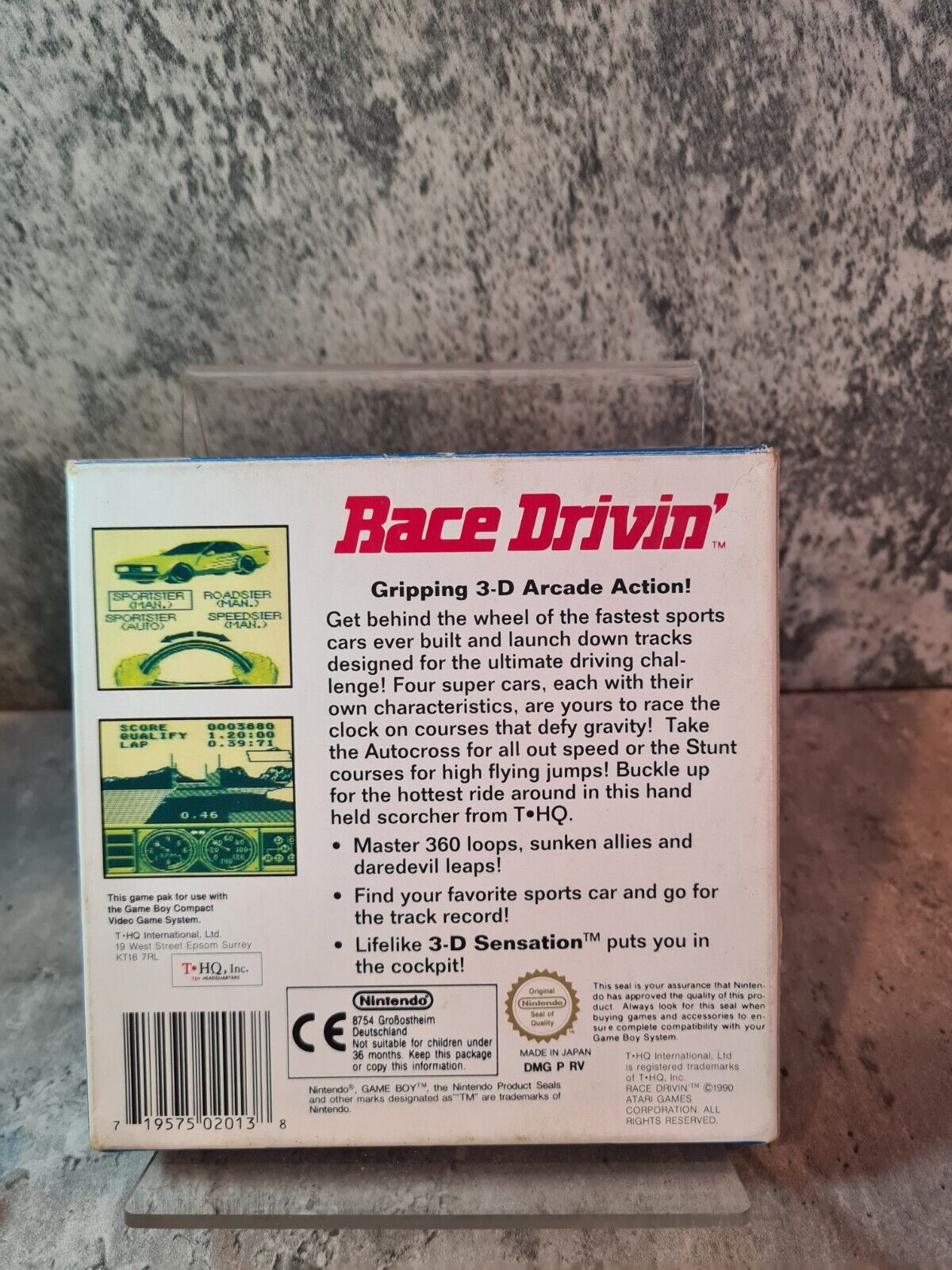Nintendo Game Boy Classic Race Drivin mit OVP und Anleitung UKV - T-Retro-Games