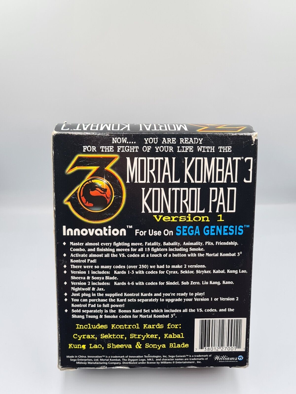 Sega Genesis Mortal Kombat 3 Kontrol Pad Version 1 Controller Joystick OVP - T-Retro-Games