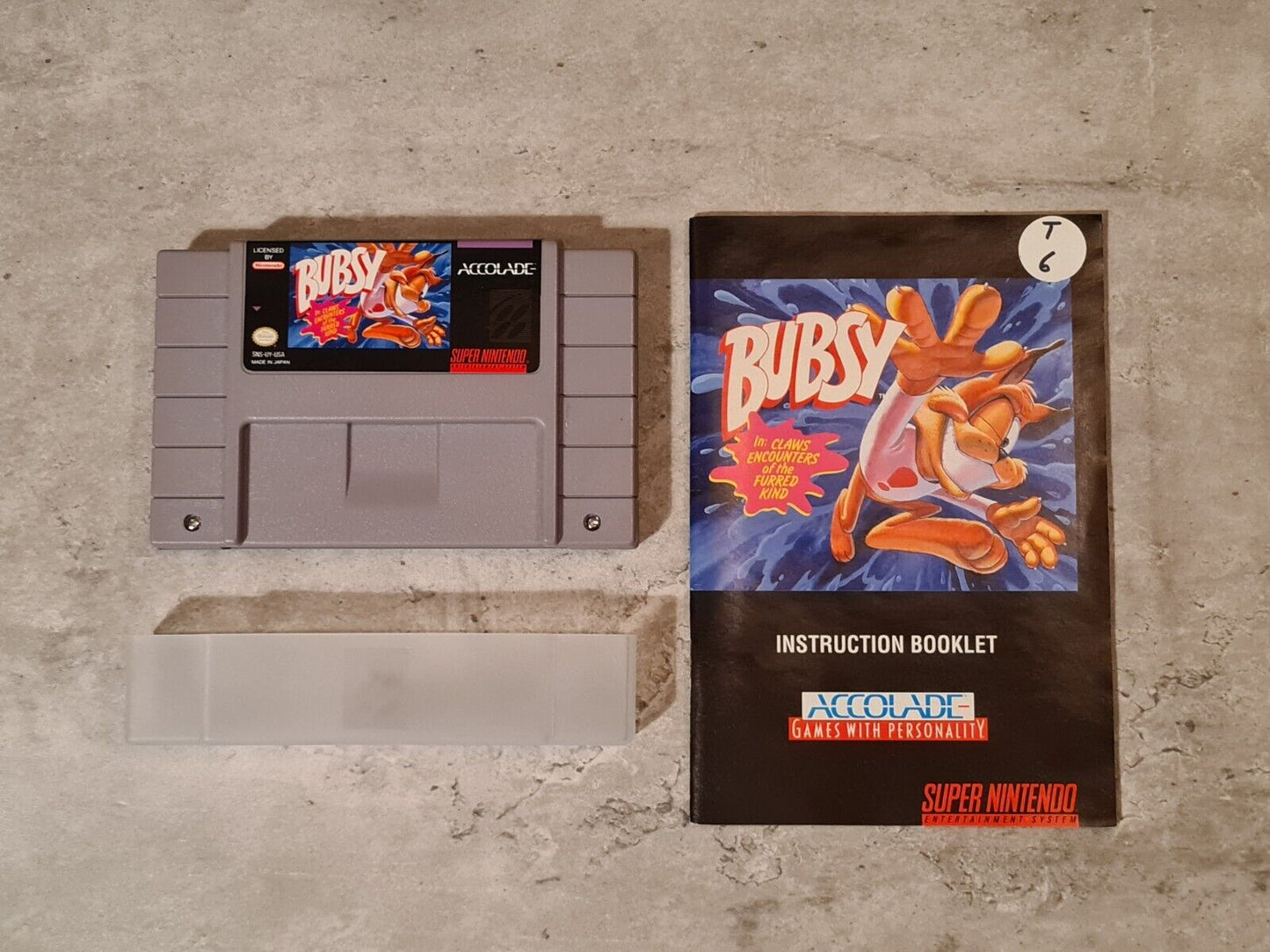 SNES Super Nintendo Bubsy mit OVP und Anleitung NTSC-USA - T-Retro-Games