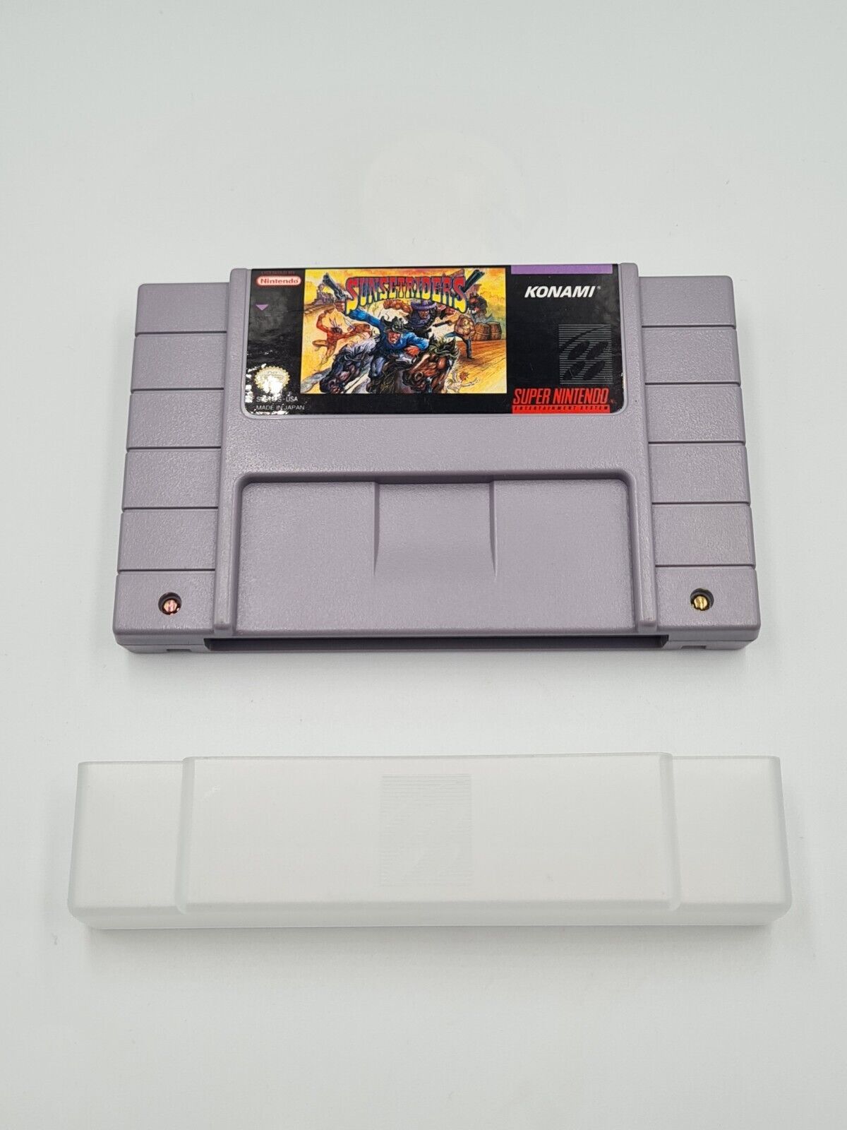 SNES Super Nintendo Sunset Riders mit OVP und Anleitung NTSC-USA - T-Retro-Games