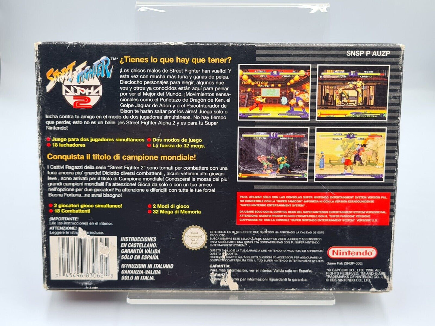 SNES Super Nintendo Street Fighter Alpha 2 mit OVP und Anleitung NEAI - T-Retro-Games