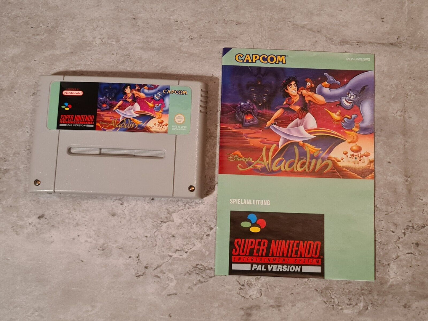 SNES Super Nintendo Disney's Aladdin mit OVP und Anleitung NOE/SFRG - T-Retro-Games