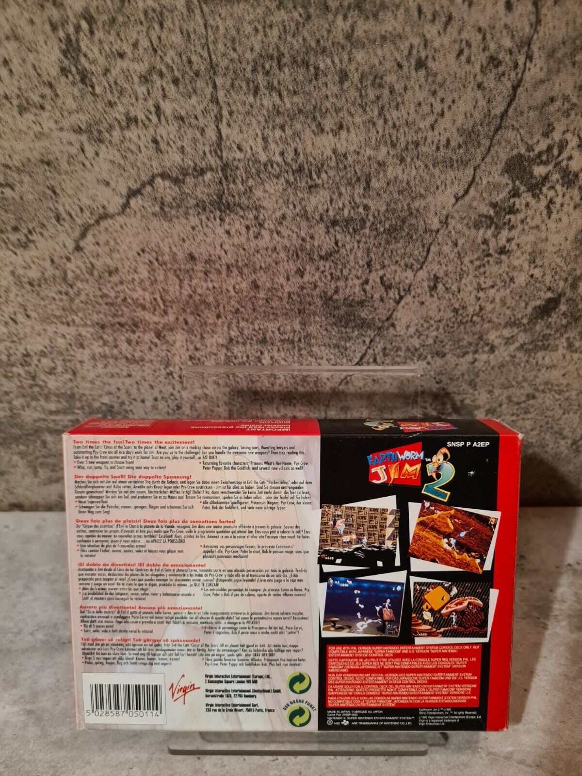 SNES Super Nintendo Earthworm Jim 2 mit OVP und Anleitung EUR - T-Retro-Games