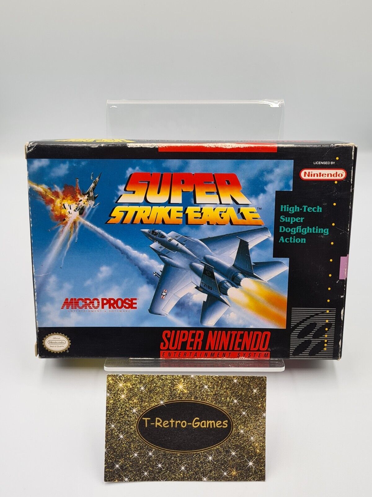 SNES Super Nintendo Super Strike Eagle mit OVP und Anleitung NTSC USA - T-Retro-Games