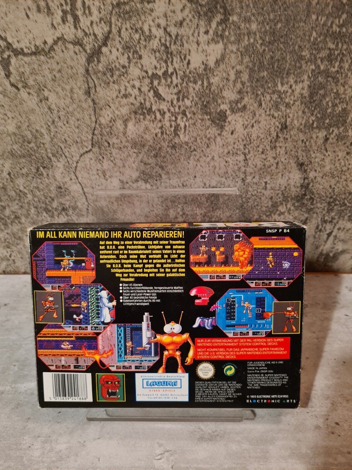 SNES Super Nintendo B.O.B. mit OVP und Anleitung + Poster NOE - T-Retro-Games