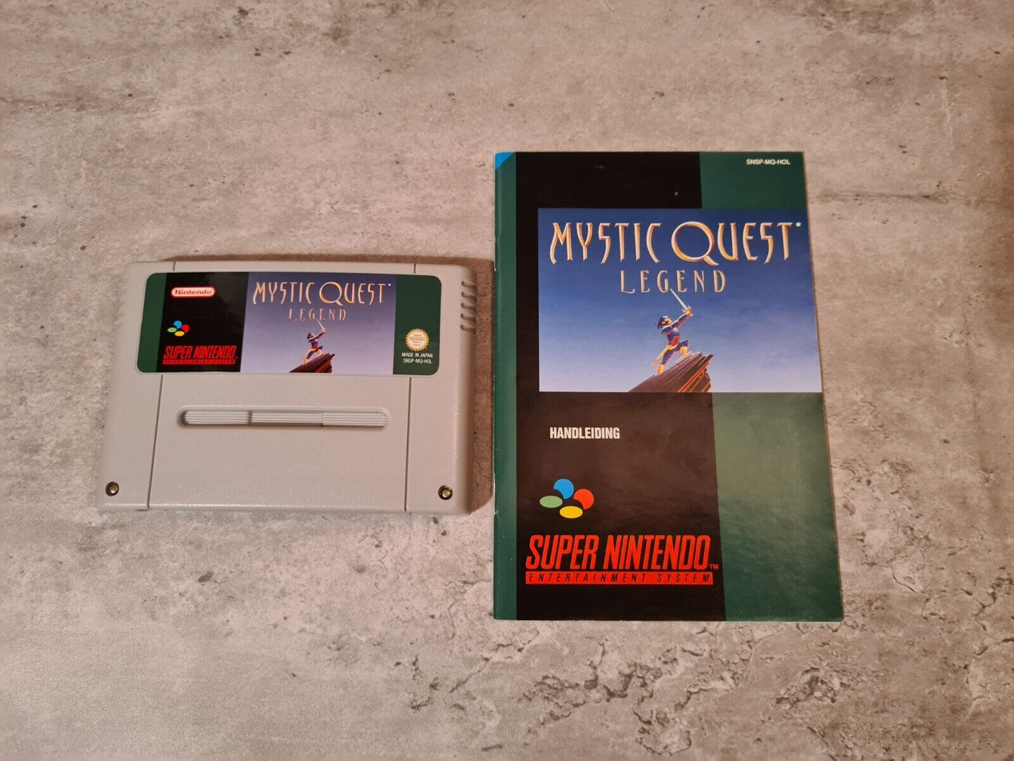 SNES Super Nintendo Mystic Quest Legend mit OVP und Anleitung + Poster HOL - T-Retro-Games