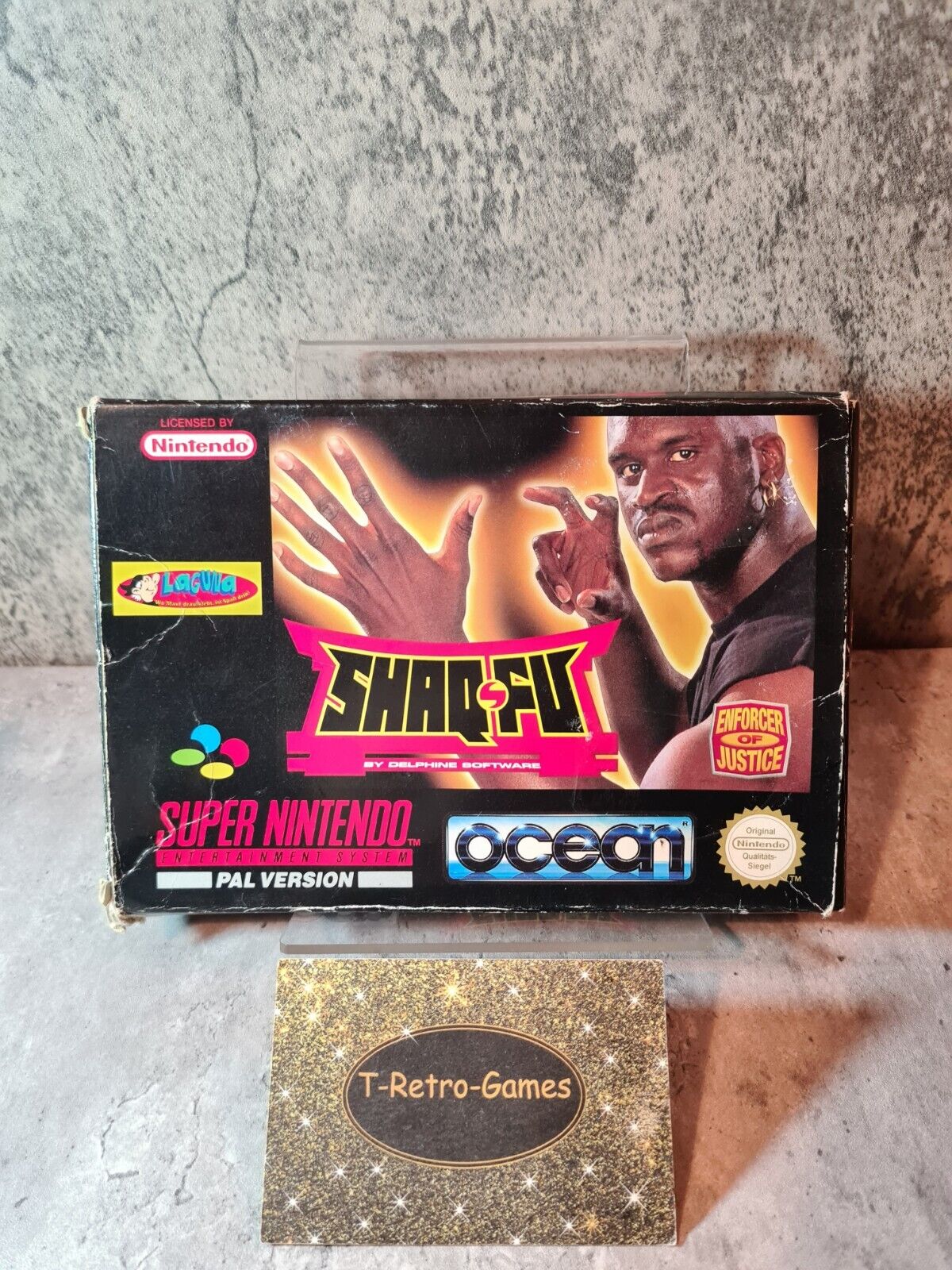 SNES Super Nintendo Shaq-Fu mit OVP und Anleitung NOE - T-Retro-Games