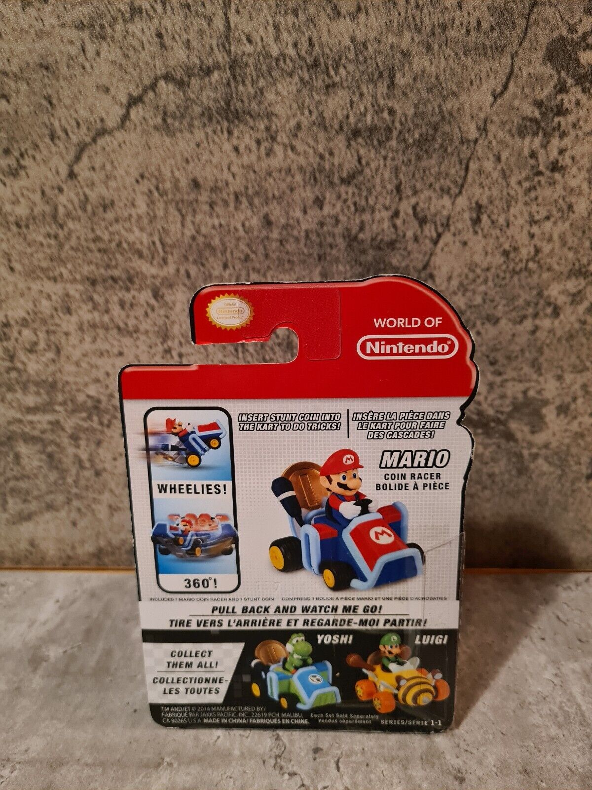 World of Nintendo Collectible Figur Super Mario + Stunt Coin New Sealed - T-Retro-Games