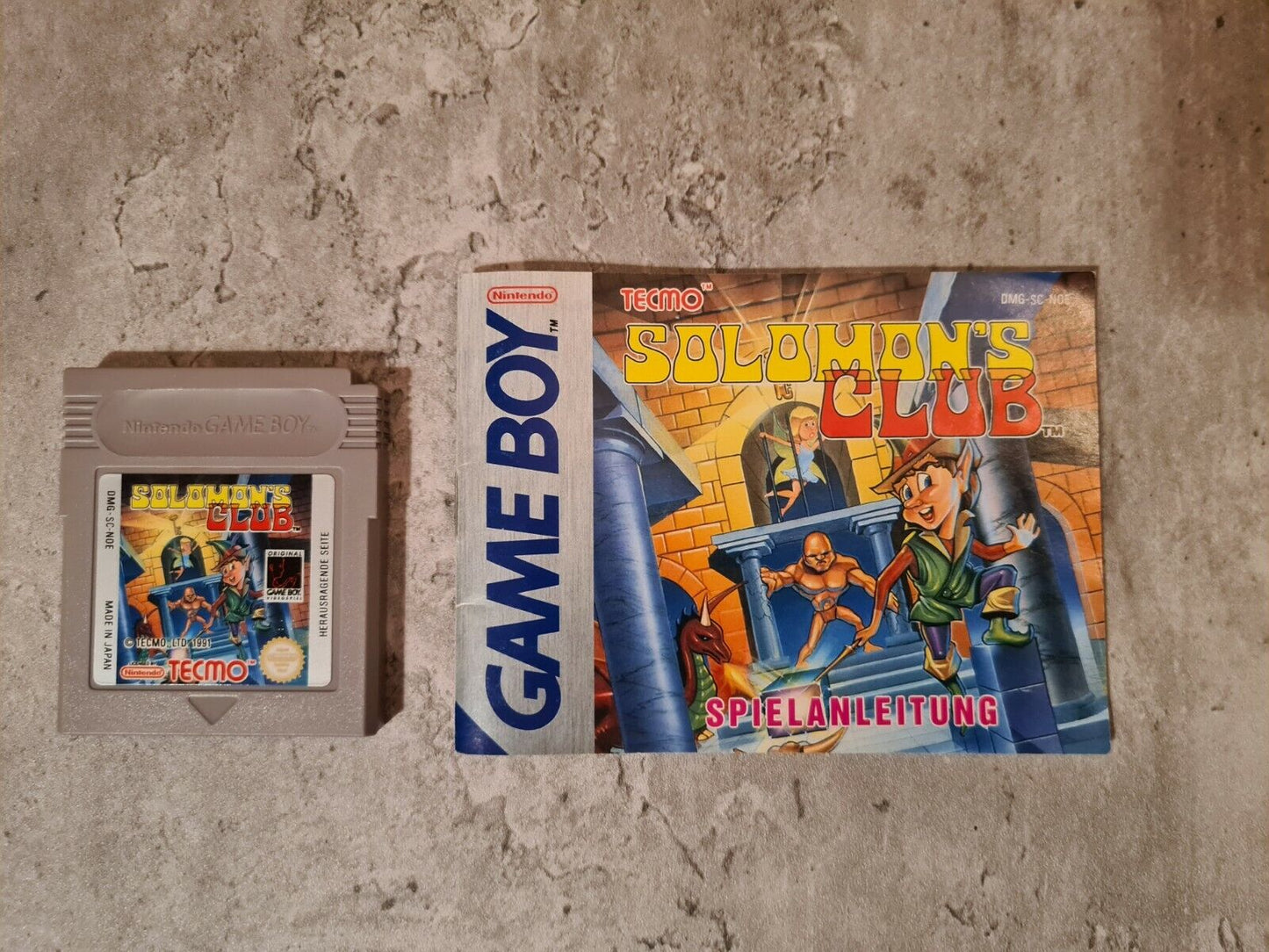 Nintendo Game Boy Classic Solomon's Club mit OVP und Anleitung NOE - T-Retro-Games