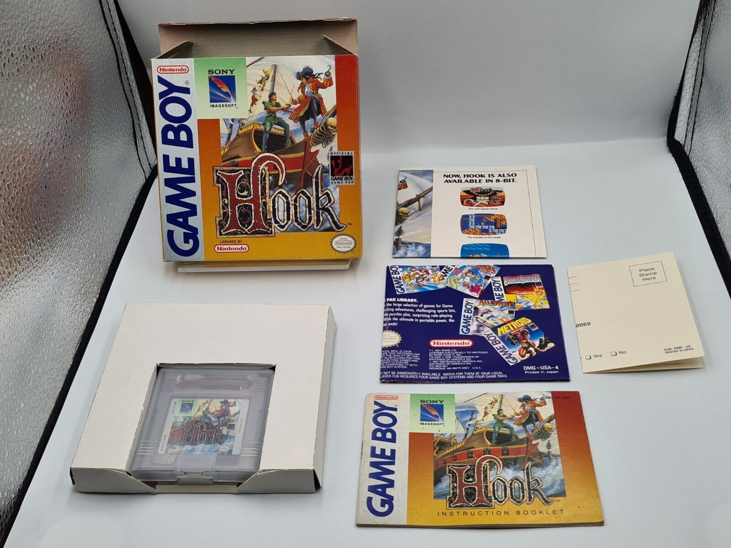 Nintendo Game Boy Classic Hook mit OVP und Anleitung USA - T-Retro-Games