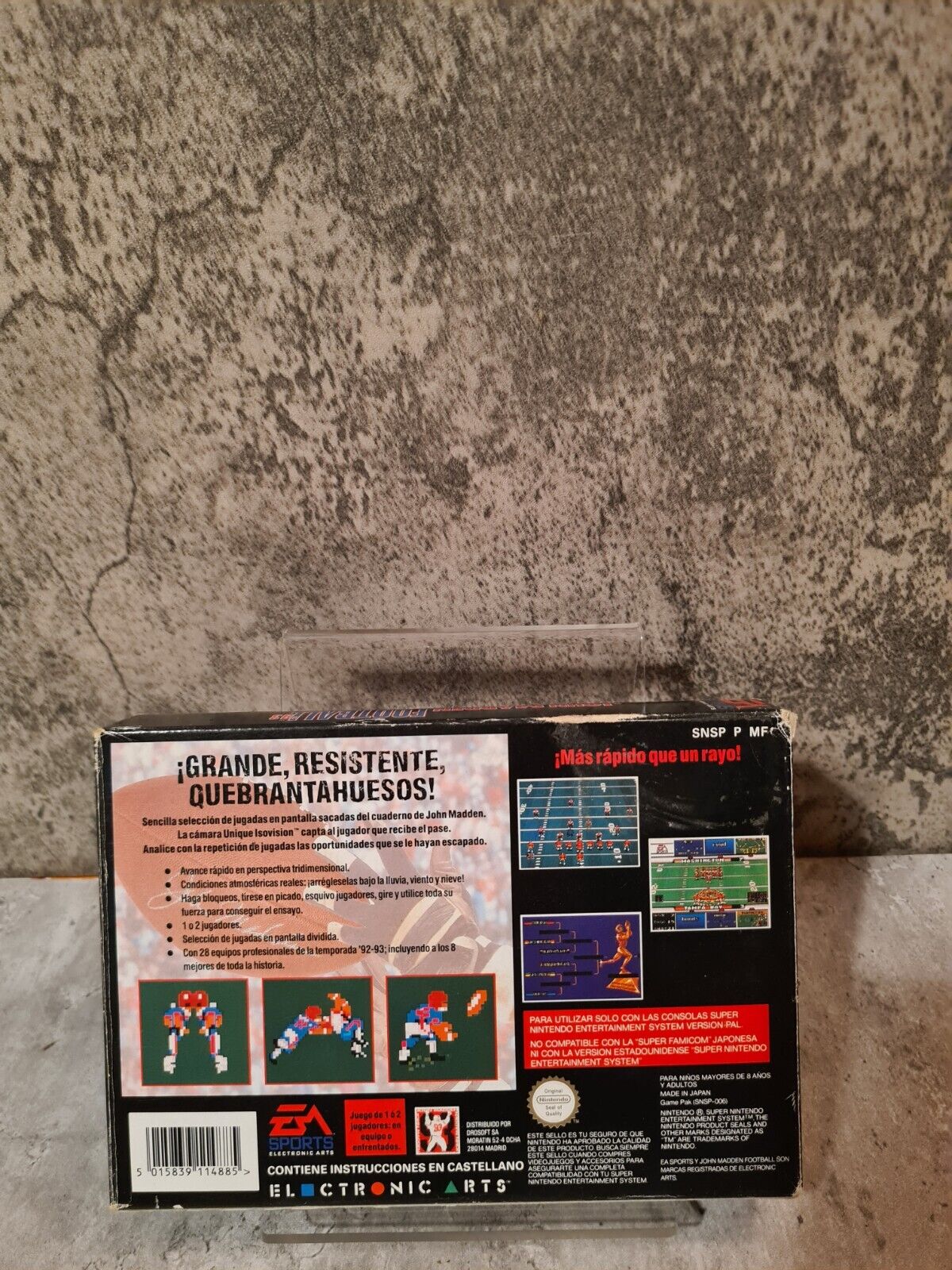 SNES Super Nintendo John Madden Football 93 mit OVP und Anleitung ESP - T-Retro-Games