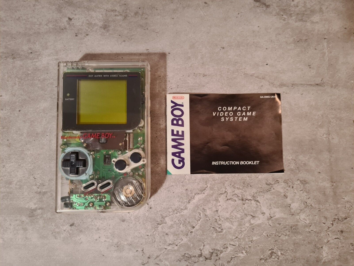 Game Boy Classic Transparent OVP UKV Special Edition - T-Retro-Games