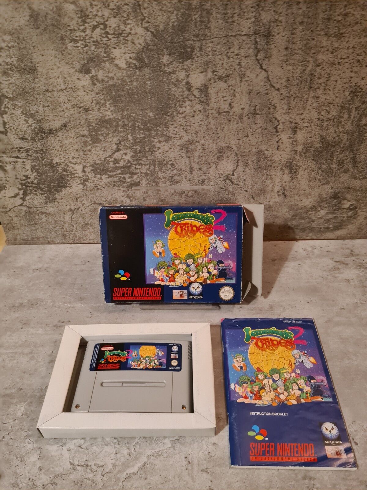 SNES Super Nintendo Lemmings 2 Tribes mit OVP und Anleitung EUR - T-Retro-Games