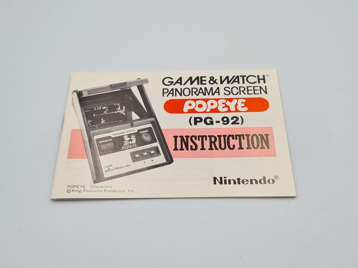 Nintendo Game & Watch Popeye OVP Panorama Screen PG-92 1983 - T-Retro-Games