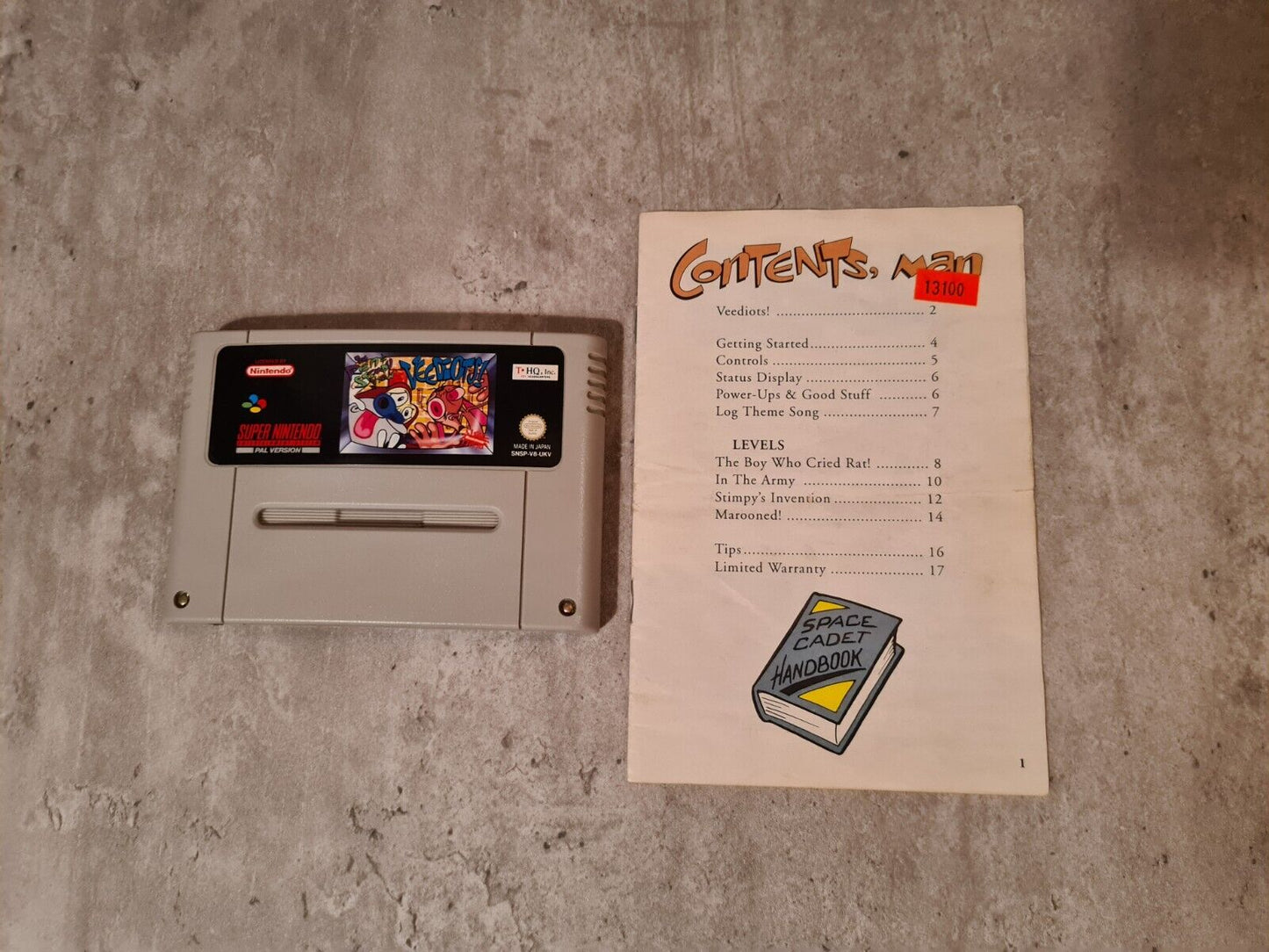 SNES Super Nintendo The Ren & Stimpy Show Veediots! mit OVP und Anleitung UKV - T-Retro-Games