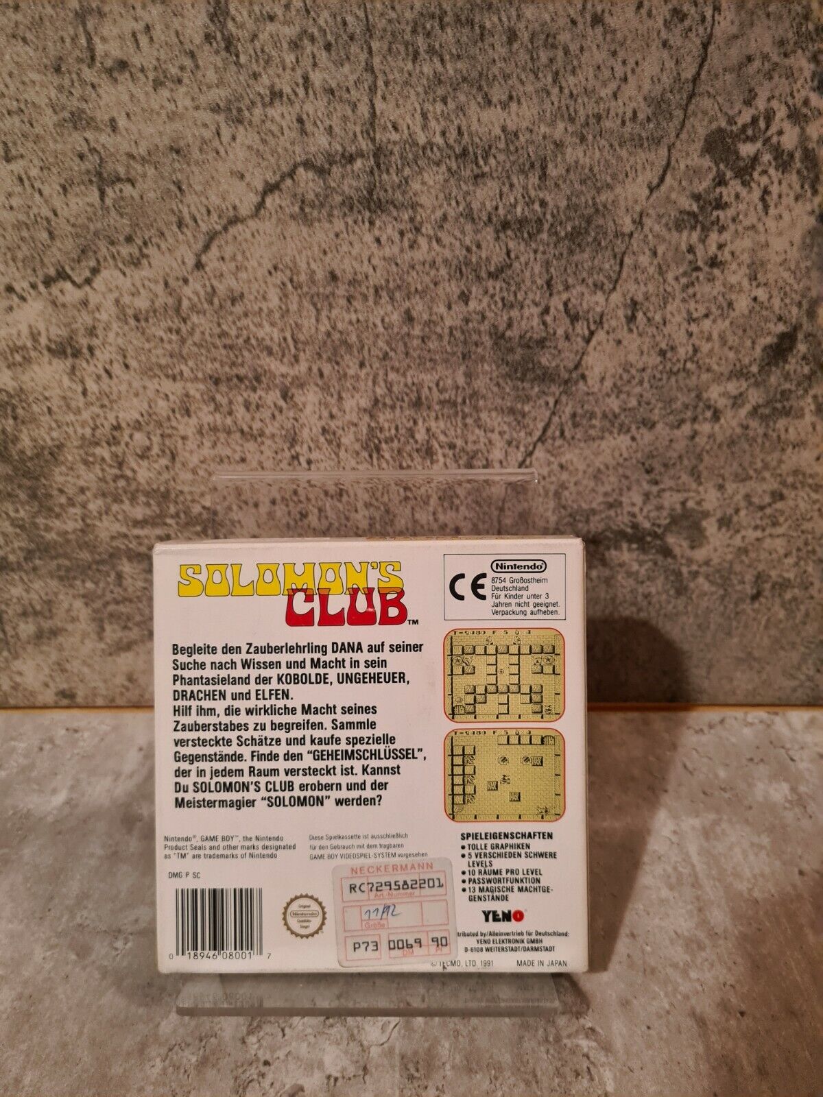 Nintendo Game Boy Classic Solomon's Club mit OVP und Anleitung NOE - T-Retro-Games