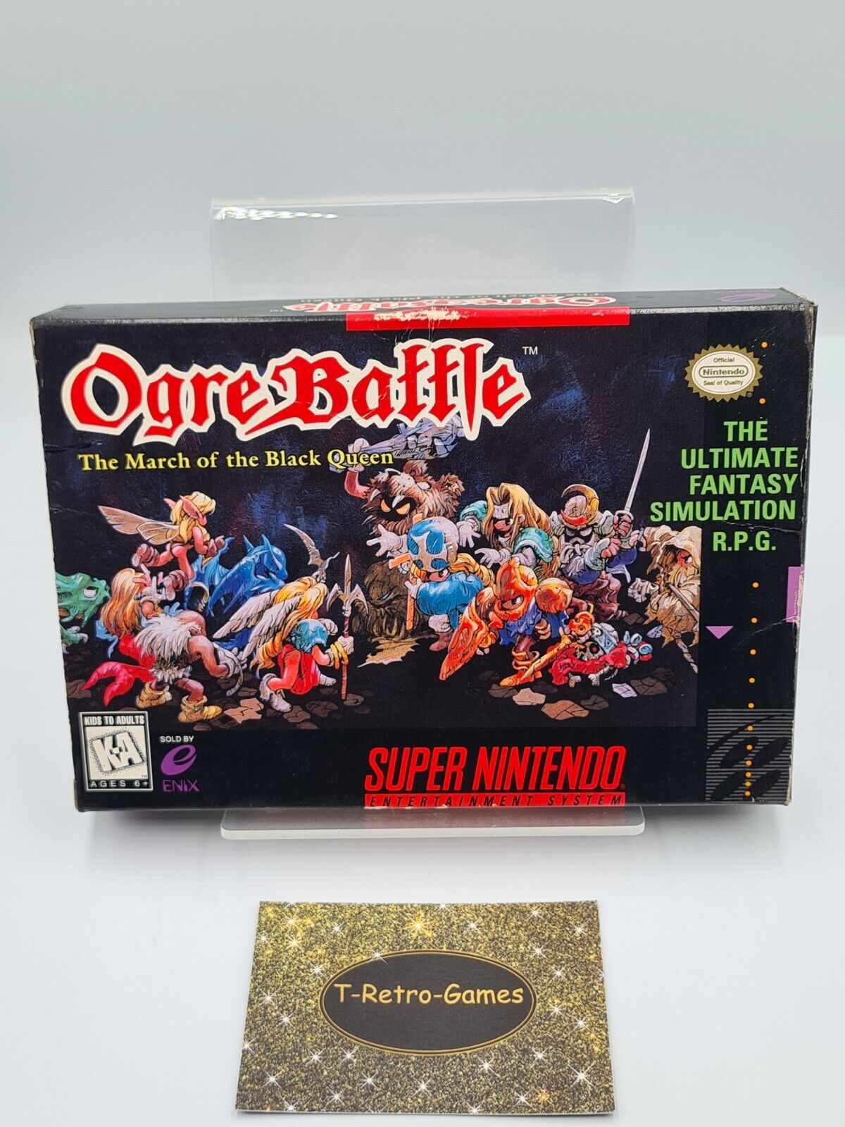 SNES Super Nintendo Ogre Battle mit OVP und Anleitung + Karten NTSC-USA - T-Retro-Games