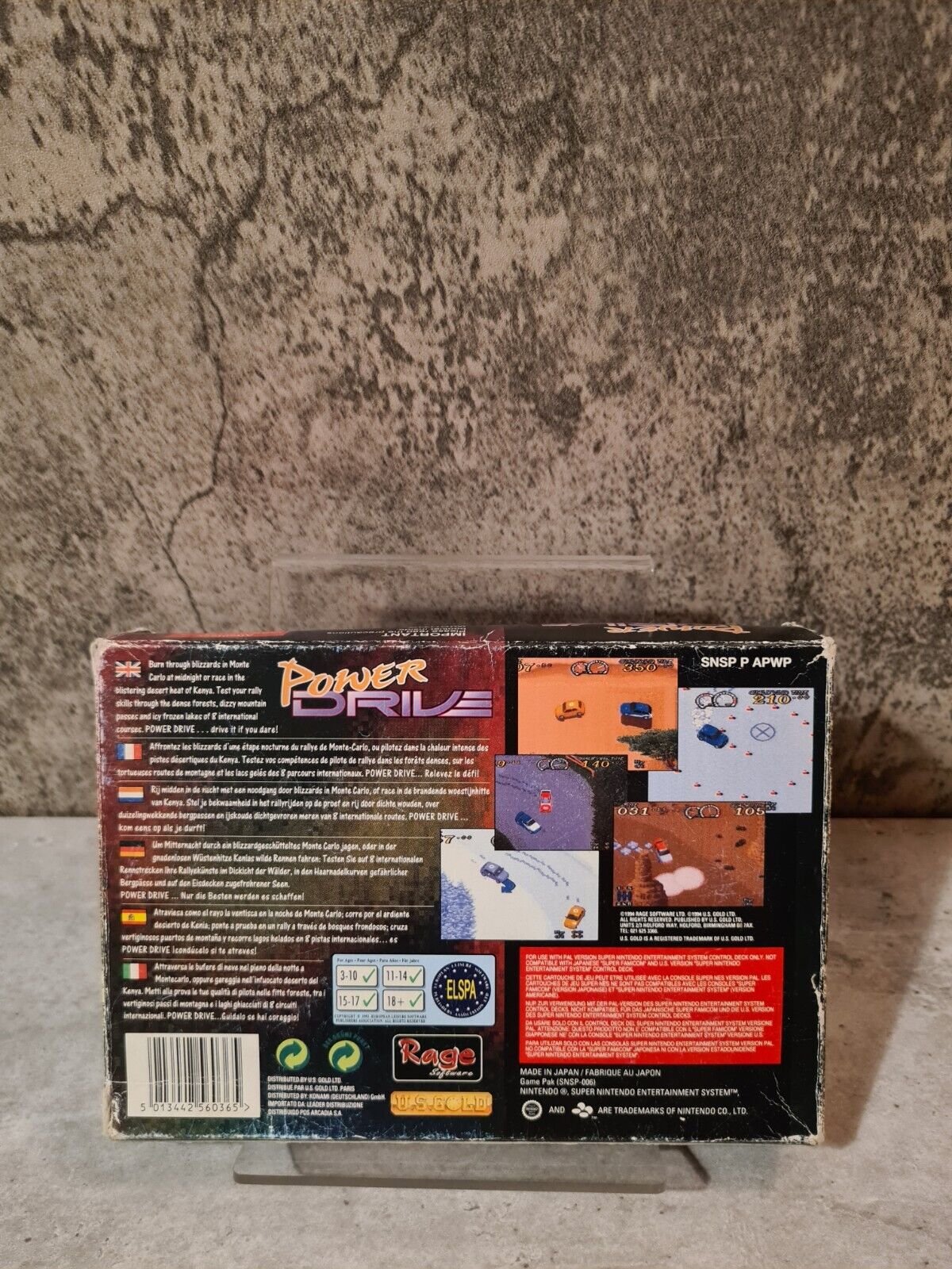 SNES Super Nintendo Power Drive mit OVP und Anleitung EUR - T-Retro-Games