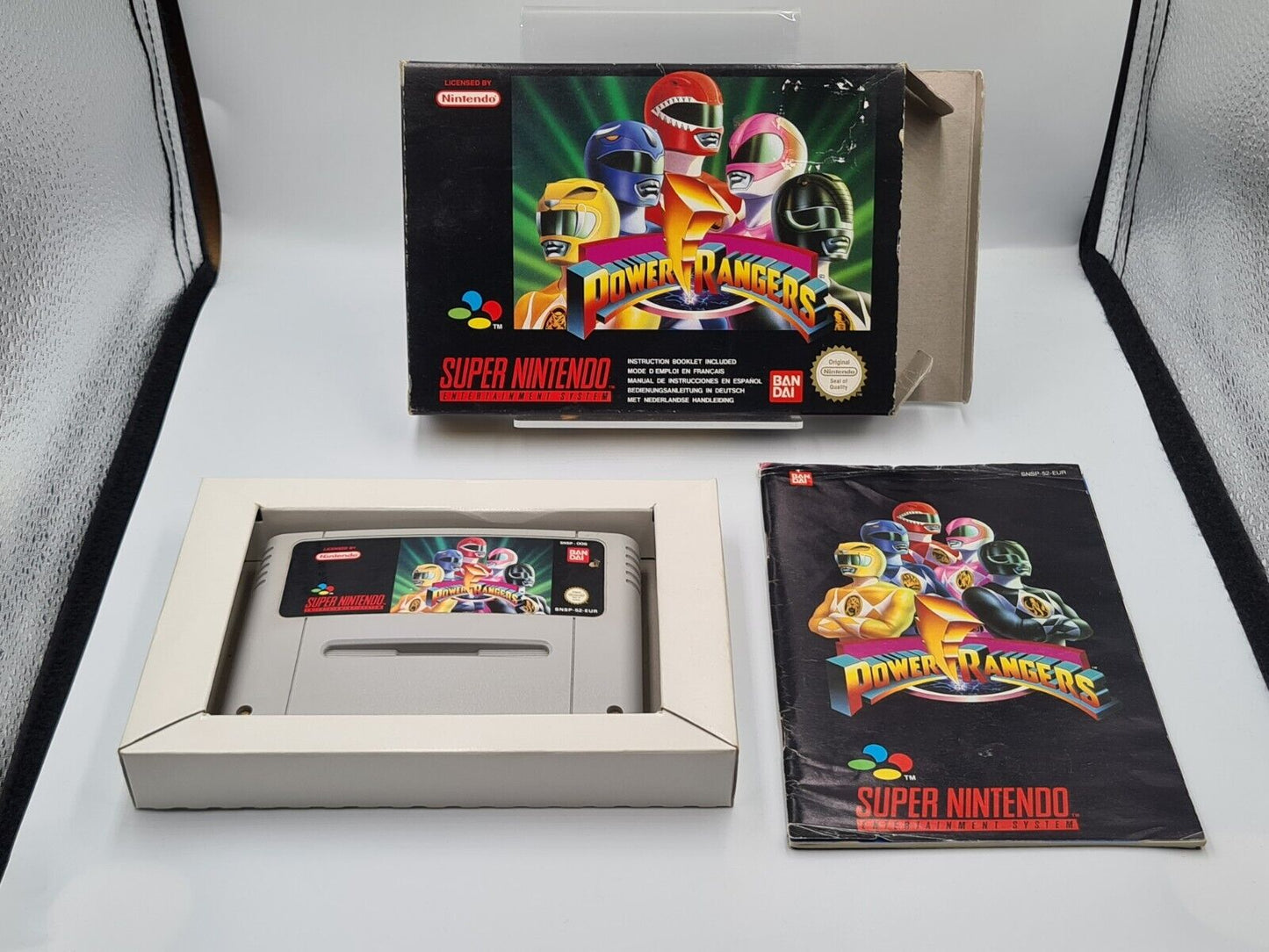 SNES Super Nintendo Power Rangers mit OVP und Anleitung EUR - T-Retro-Games