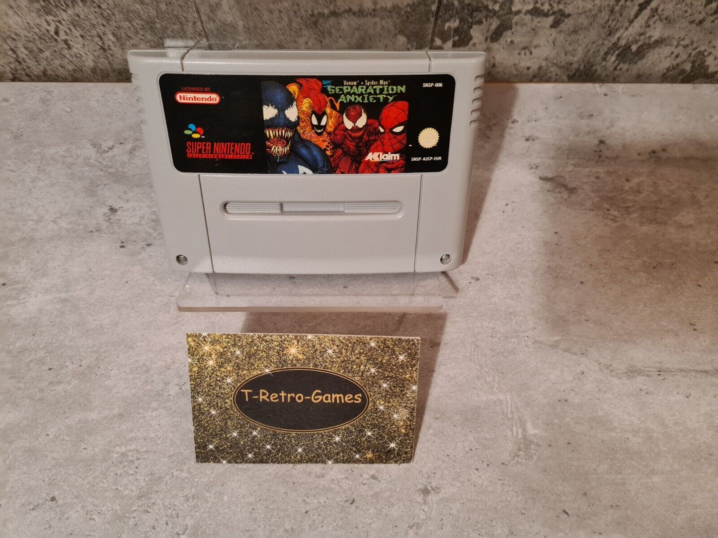 SNES Super Nintendo Venom Spider-Man Separation Anxiety Modul EUR - T-Retro-Games