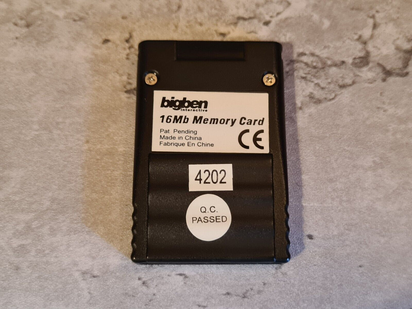 Nintendo Gamecube Memory Card 16 MB BigBen Schwarz
