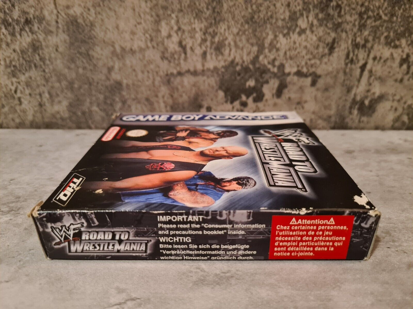 Nintendo Gameboy Advance WWF Road to Wrestlemania mit OVP und Anleitung EUR - T-Retro-Games
