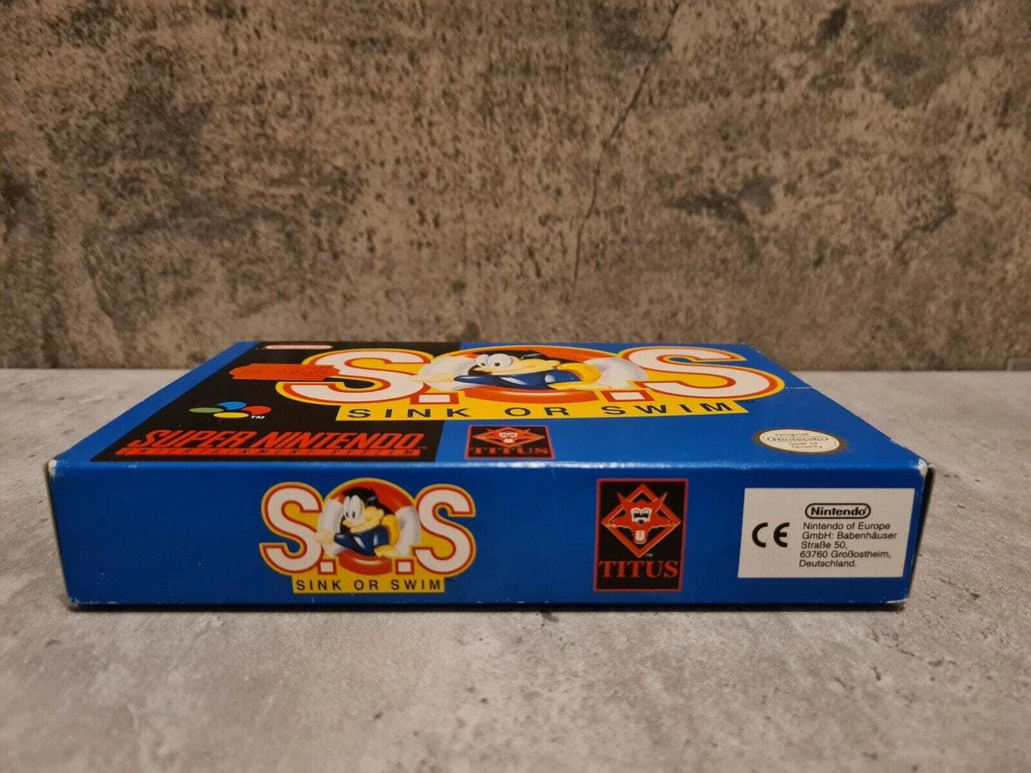 SNES Super Nintendo S.O.S. Sink or Swim mit OVP und Anleitung EUR - T-Retro-Games