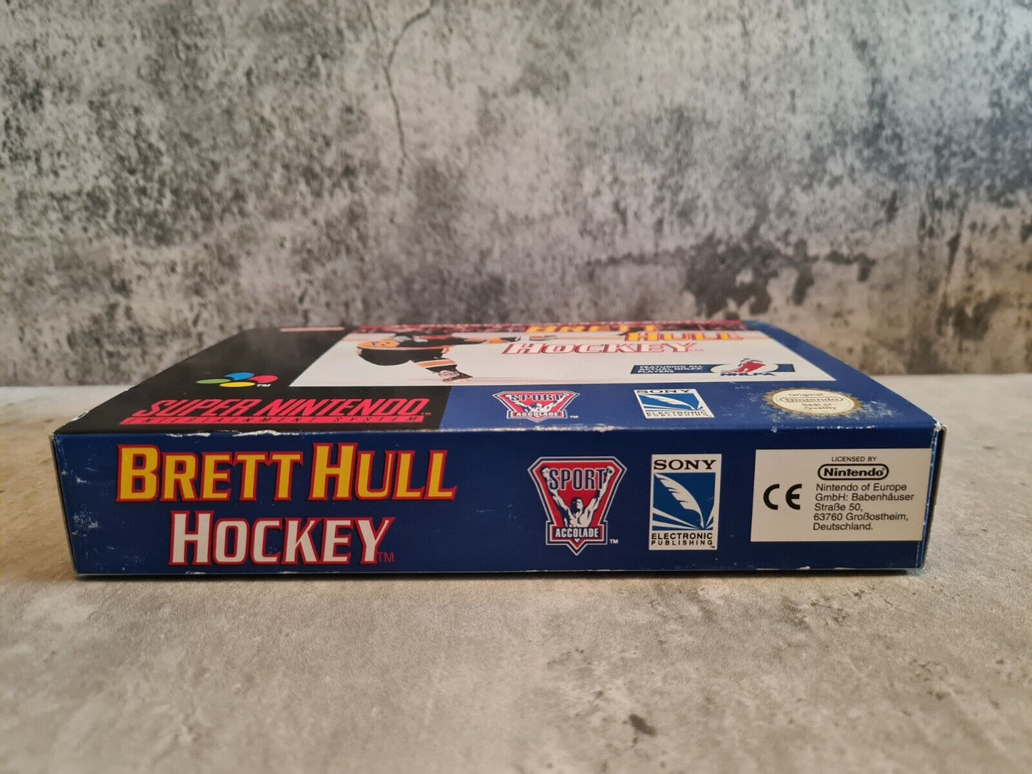 SNES Super Nintendo Brett Hull Hockey mit OVP und Anleitung EUR - T-Retro-Games
