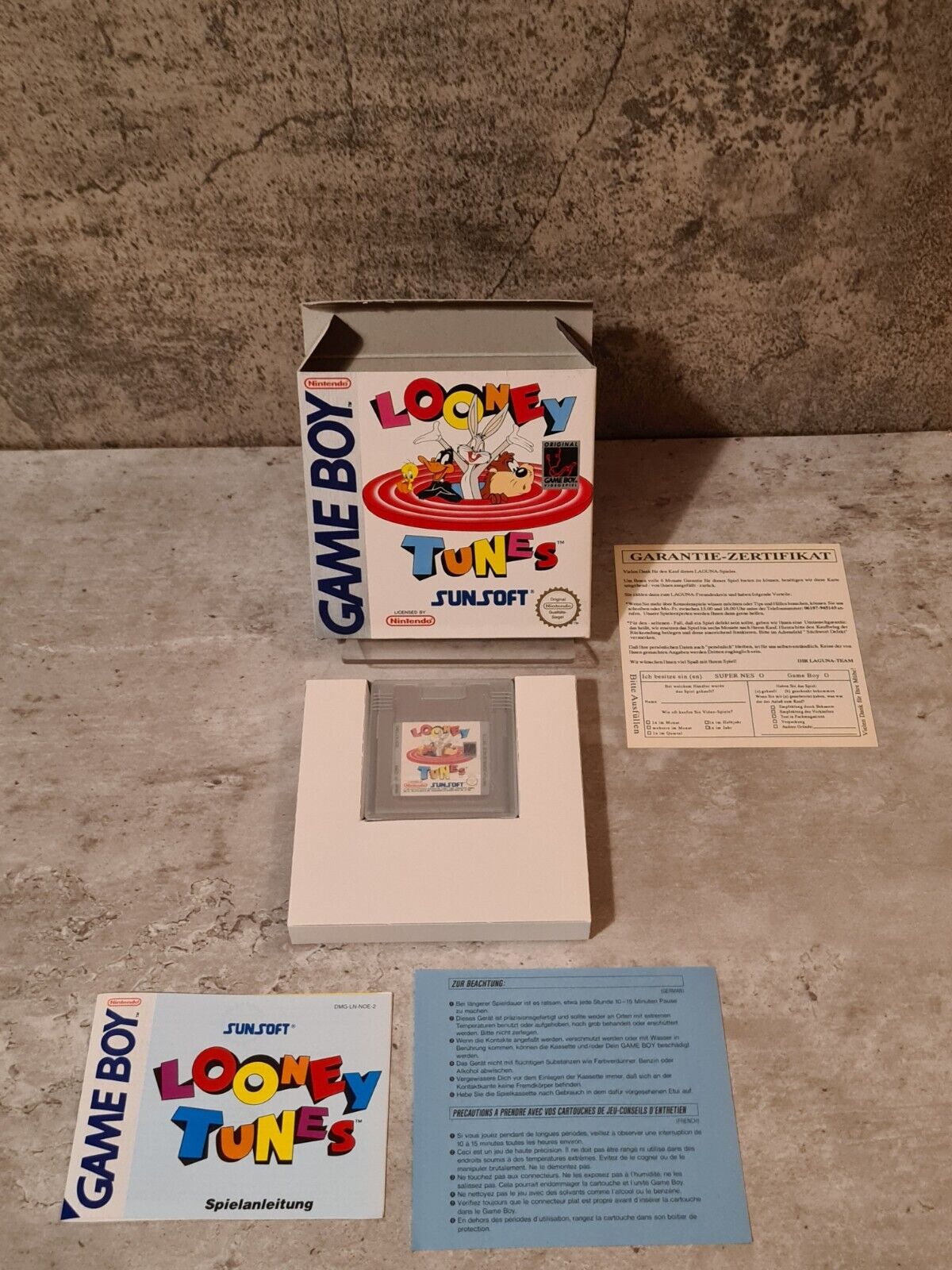 Nintendo Game Boy Classic Looney Tunes mit OVP und Anleitung NOE - T-Retro-Games