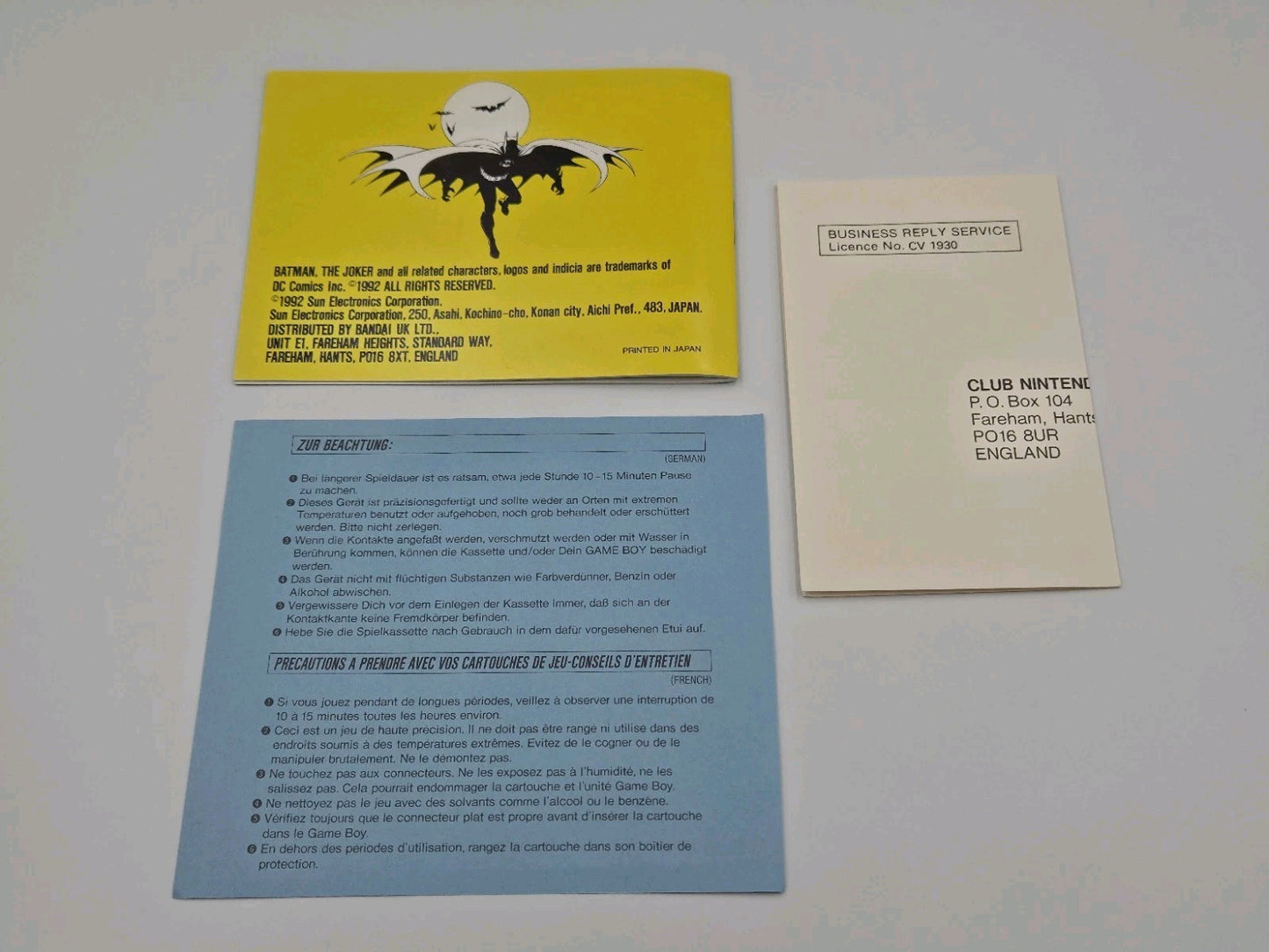 Nintendo Game Boy Classic Batman Return of The Joker mit OVP und Anleitung UKV