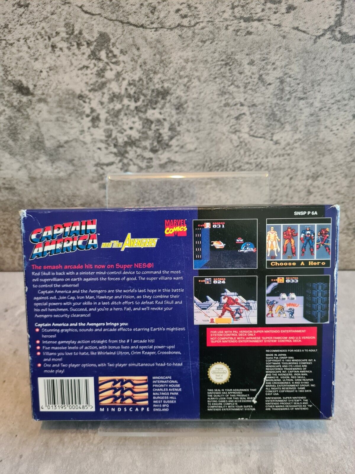 SNES Super Nintendo Captain America and The Avengers mit OVP und Anleitung EUR - T-Retro-Games